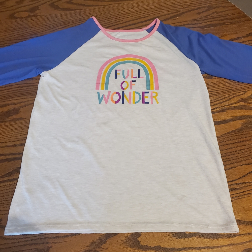 Cat & Jack 'Full of Wonder' Raglan Shirt - Blue and White